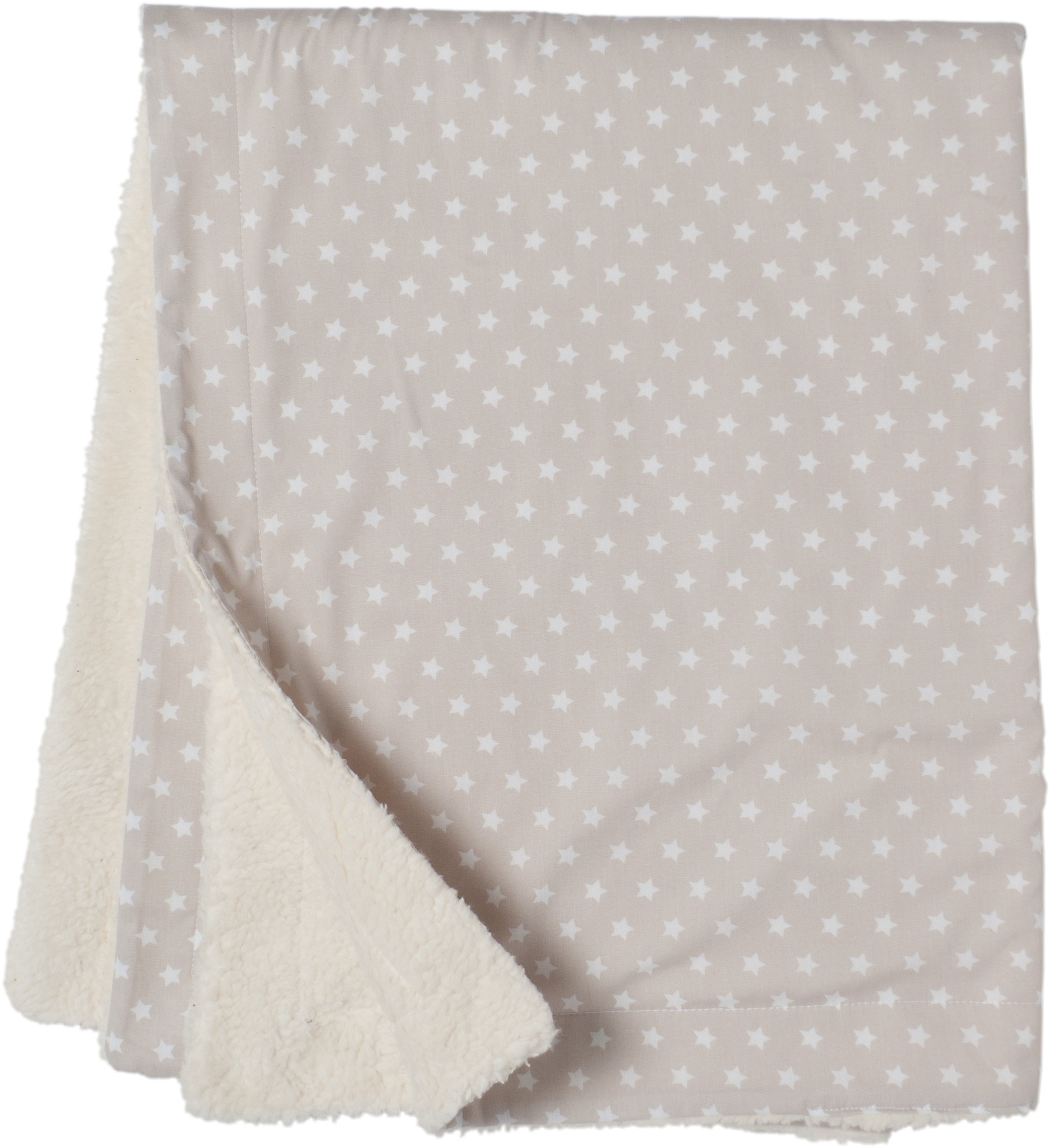 crêpes suzette Krabbeldecke mit Teddyfellrückseite, Babydecke, – Größe: 70cm x 90cm