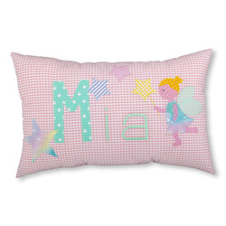 crêpes suzette crêpes suzette Namenskissen mit kleiner Fee, ein Lieblingskissen für Mädchen