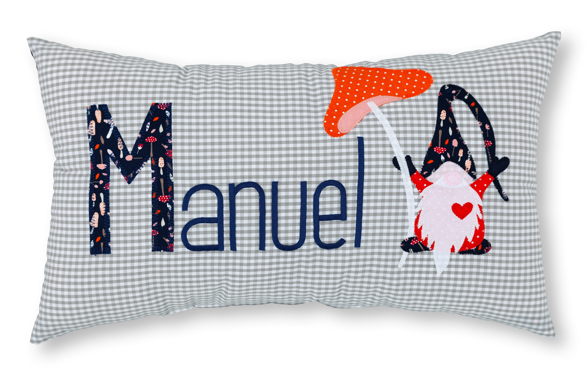 crêpes suzette Wichtelkissen als treuer Begleiter, bestickt mit Wunschnamen und kuschelweich