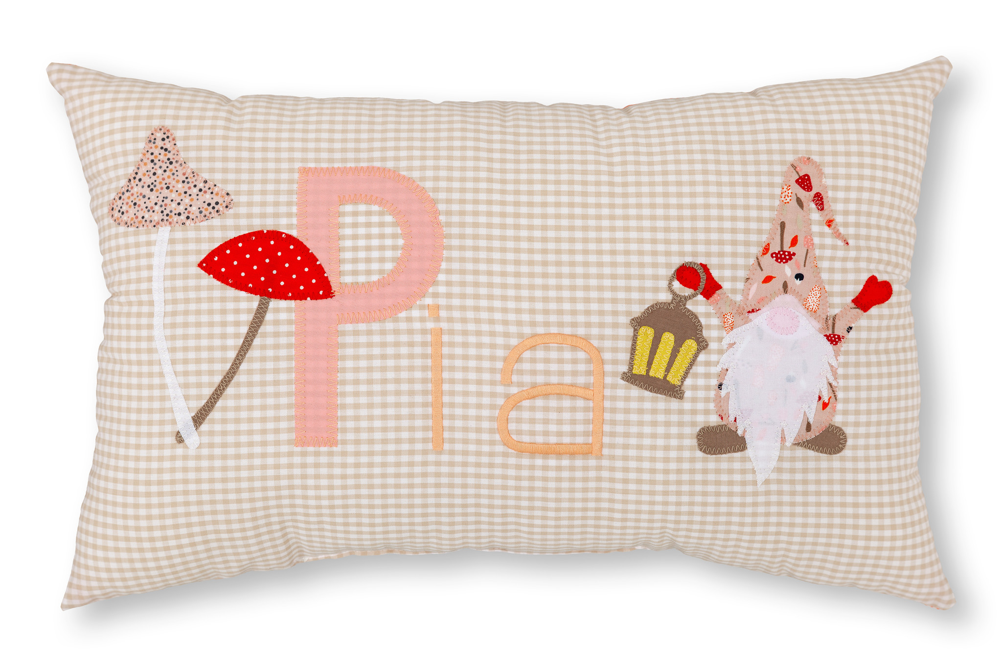 crêpes suzette Wichtelkissen als treuer Begleiter, bestickt mit Wunschnamen und kuschelweich