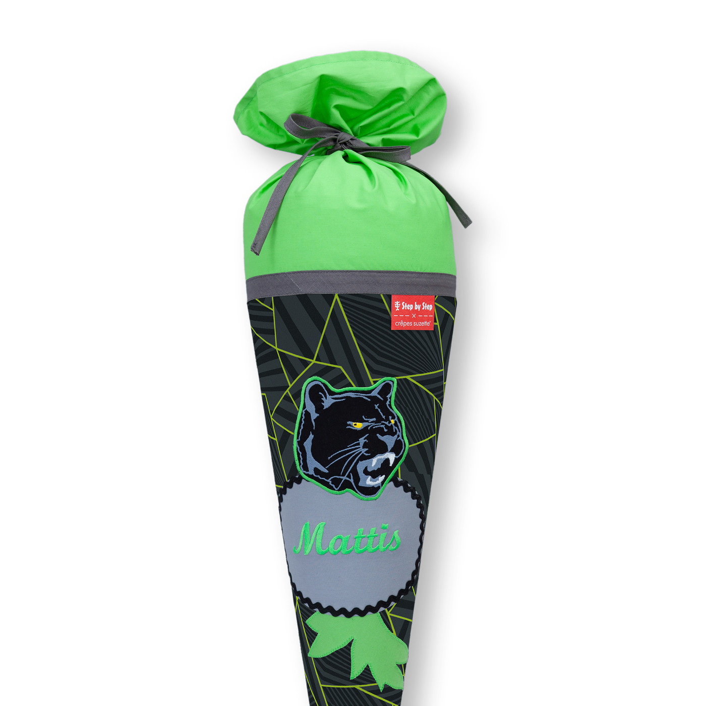 Schultüte passend zu Step by Step Panther Dark Cat Chiko mit Namen crêpes suzette