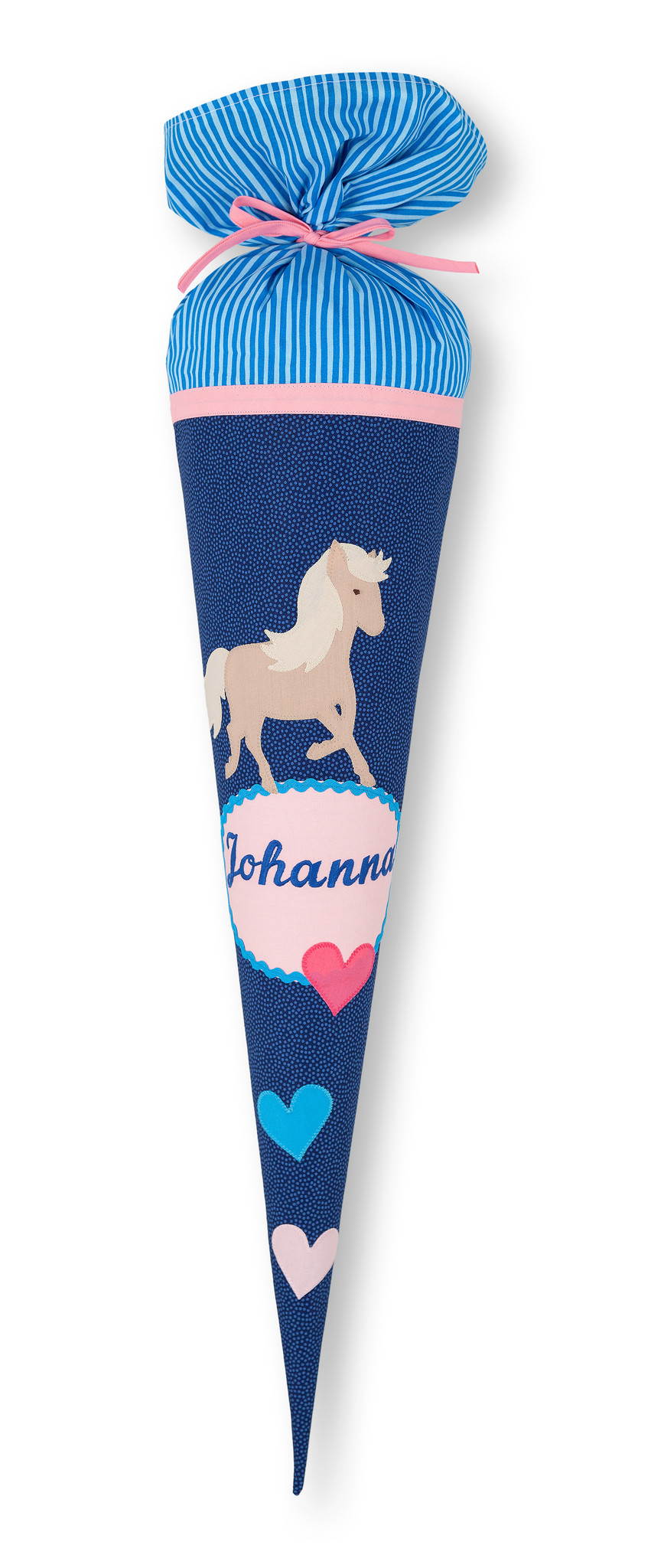 crêpes suzette Schultüte aus Stoff, ein traumhafter Begleiter zur Einschulung – Variante: mit Wunschnamen