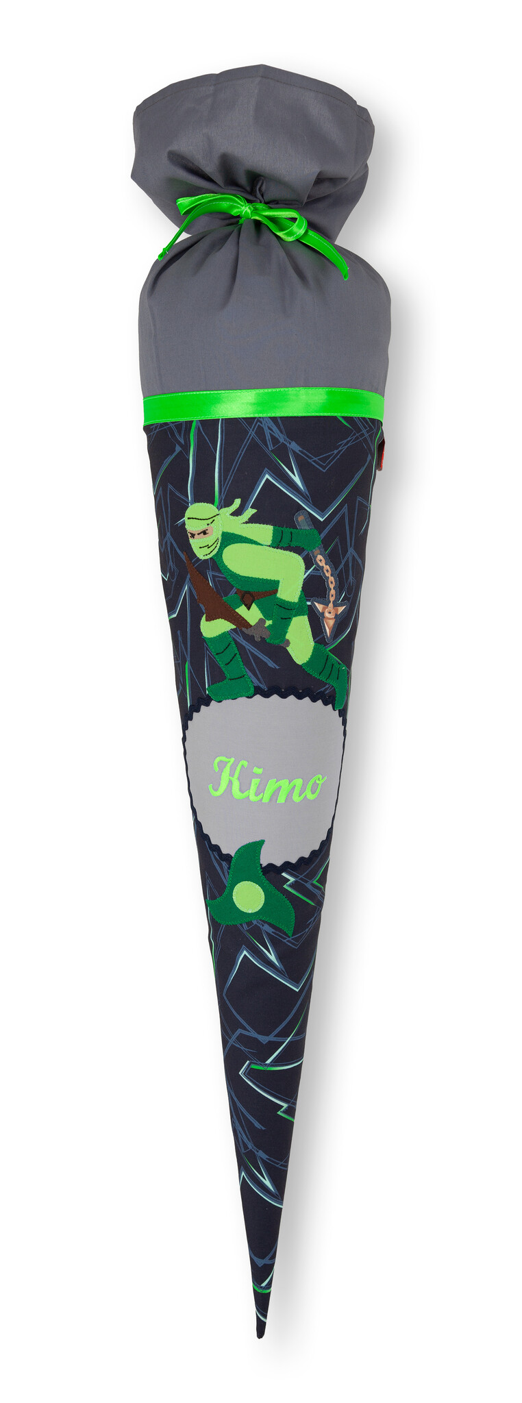 crêpes suzette Stoffschultüte Step by Step Ninja Kimo, bestickt mit Deinem Wunschnamen – Variante: mit Wunschnamen