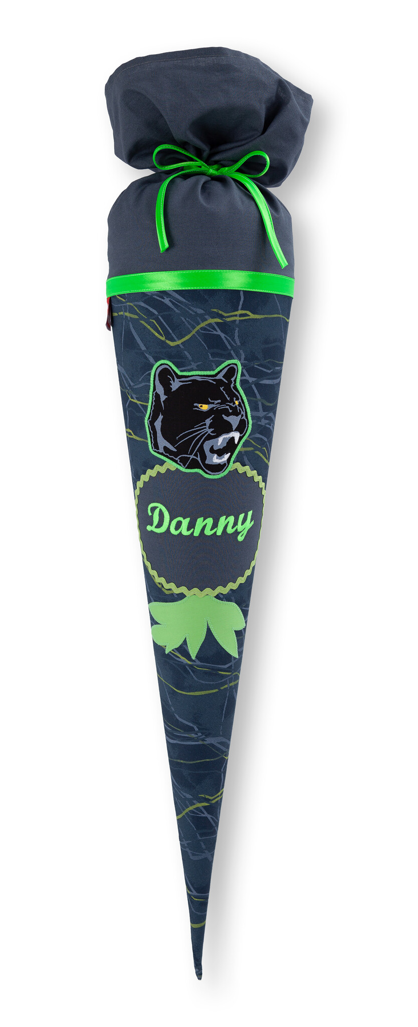 crêpes suzette Stoffschultüte passend zu Step by Step Schulranzen Danger Cat Chiko, bestickt mit Wunschnamen – Variante: mit Wunschnamen