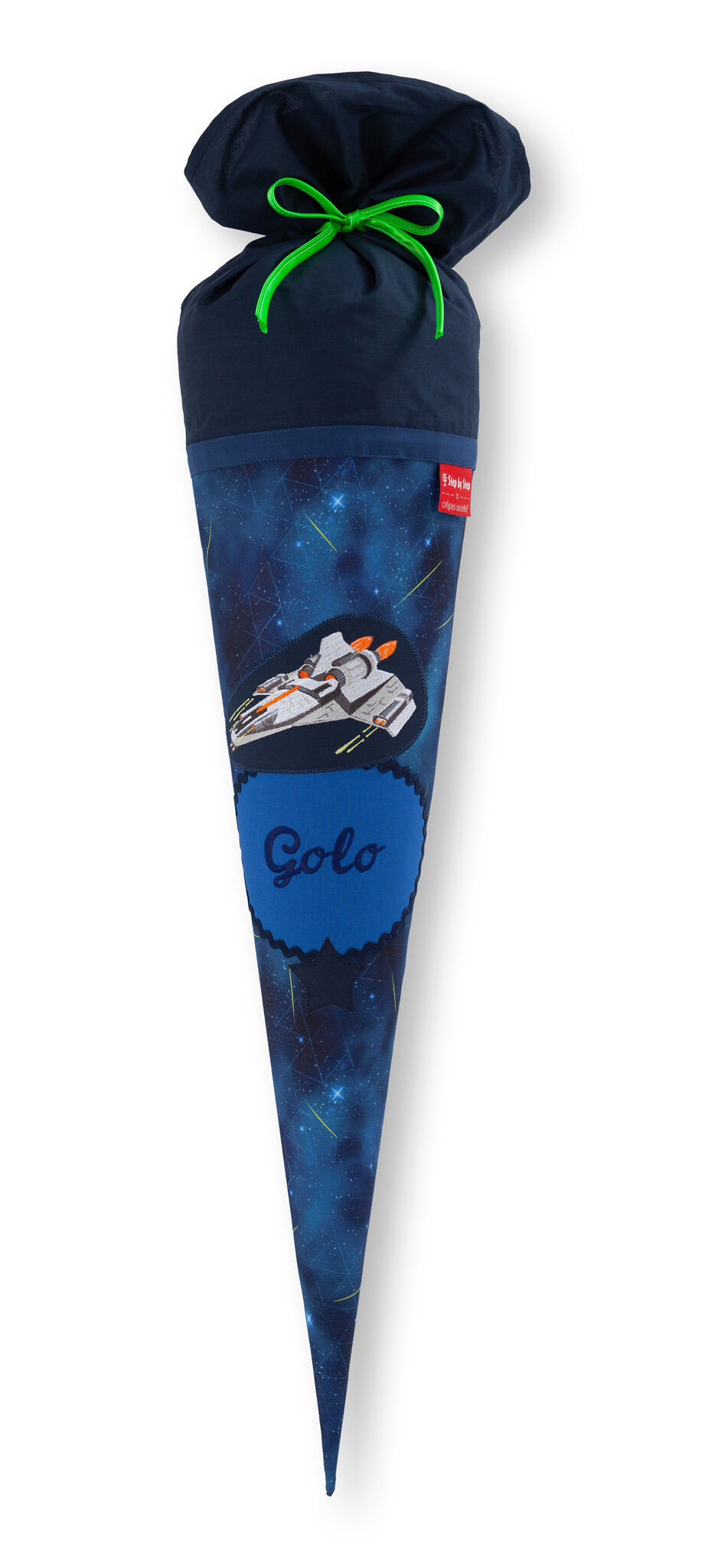 crêpes suzette Stoffschultüte passend zu Step by Step Starship Galactus I bestickt mit Wunschnamen – Variante: mit Wunschnamen