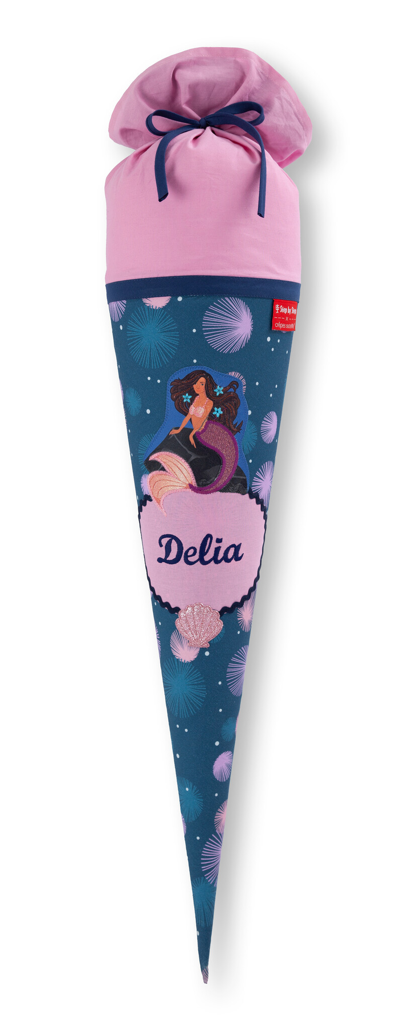 crêpes suzette Schultüte Meerjungfrau, mit Glitzer I handgenäht in Köln – Variante: mit Wunschnamen