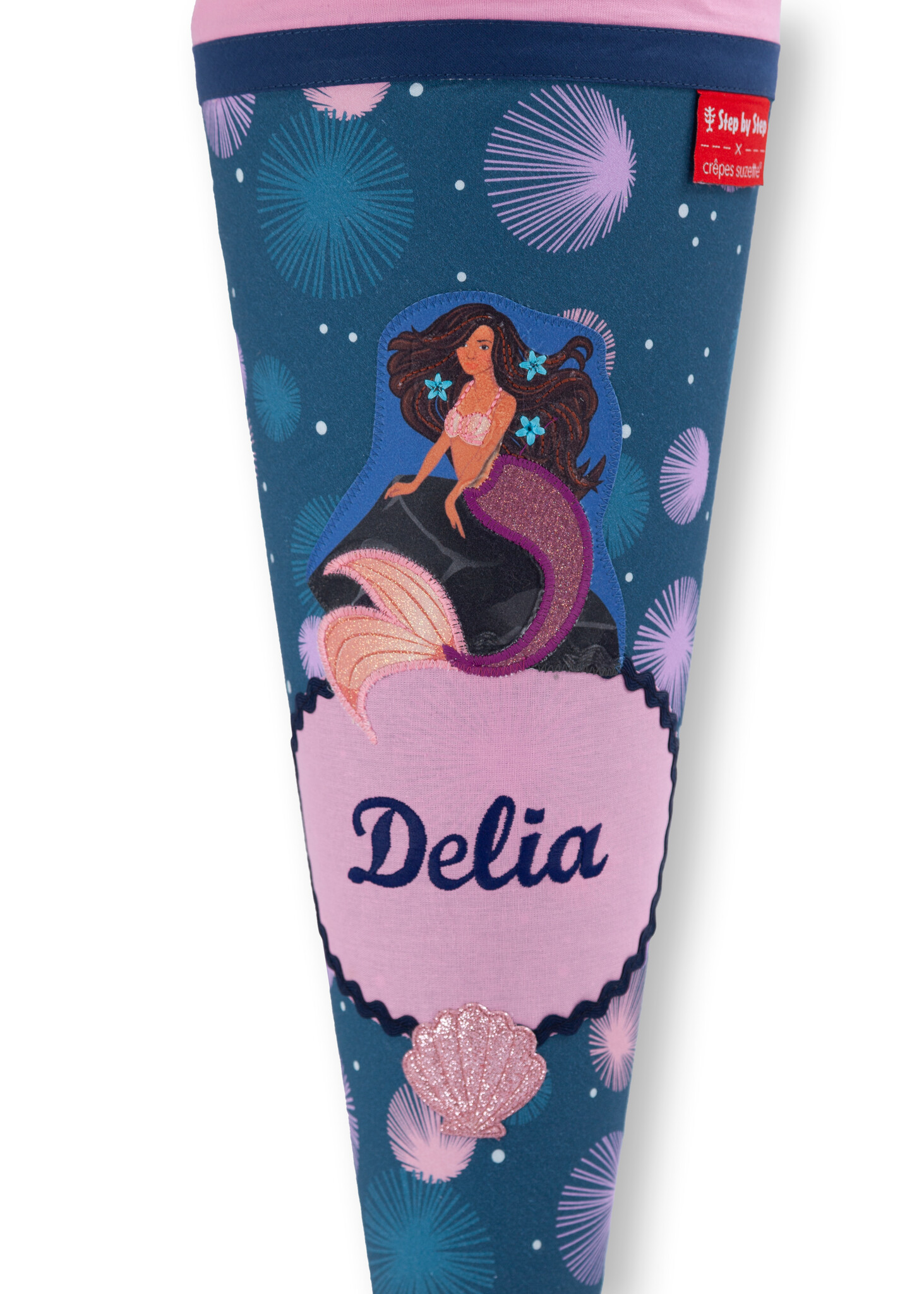 crêpes suzette Schultüte Meerjungfrau, mit Glitzer I handgenäht in Köln – Variante: mit Wunschnamen