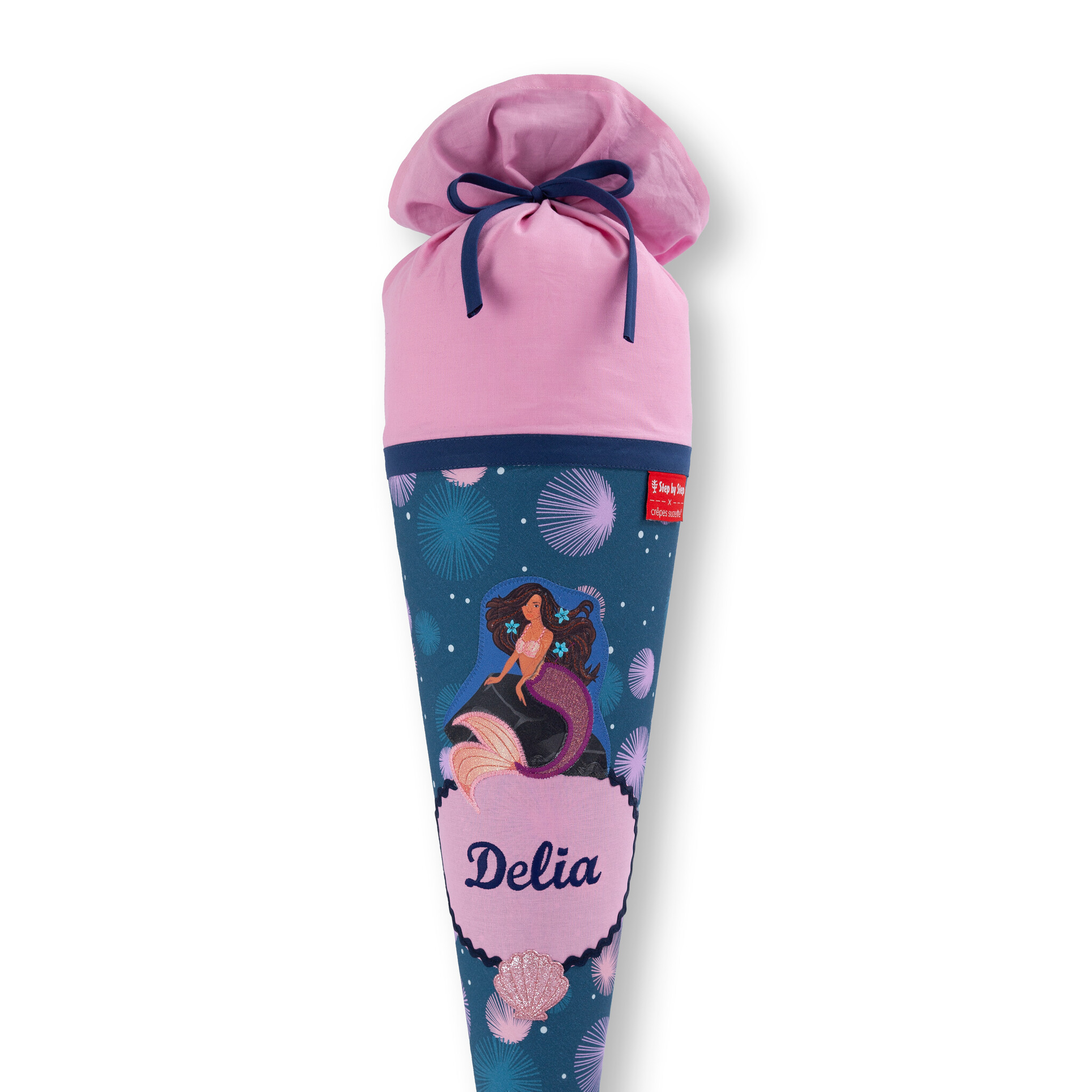 crêpes suzette Schultüte Meerjungfrau, mit Glitzer I handgenäht in Köln – Variante: mit Wunschnamen