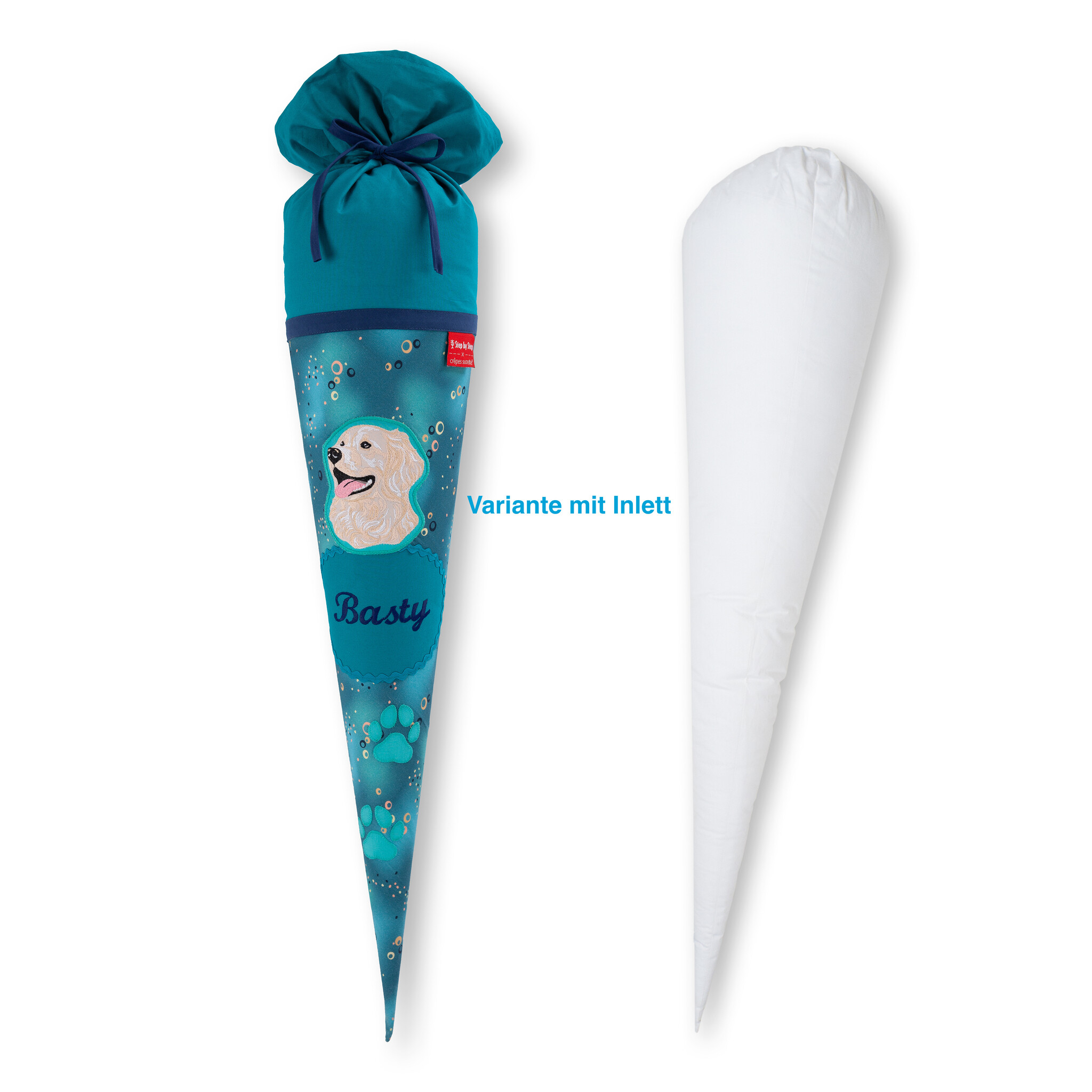 crêpes suzette Schultüte aus Stoff mit Wunschnamen I passend zu Step by Step Dog Basty – Variante: mit Wunschnamen