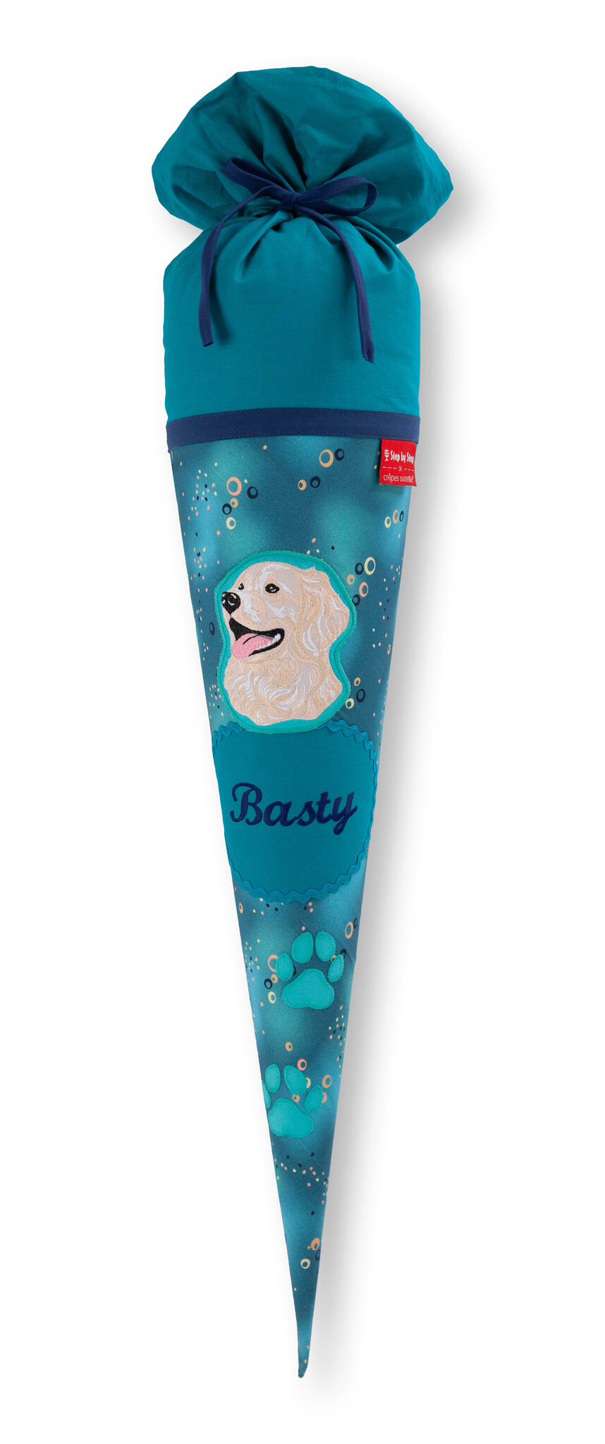 crêpes suzette Schultüte aus Stoff mit Wunschnamen I passend zu Step by Step Dog Basty – Variante: mit Wunschnamen