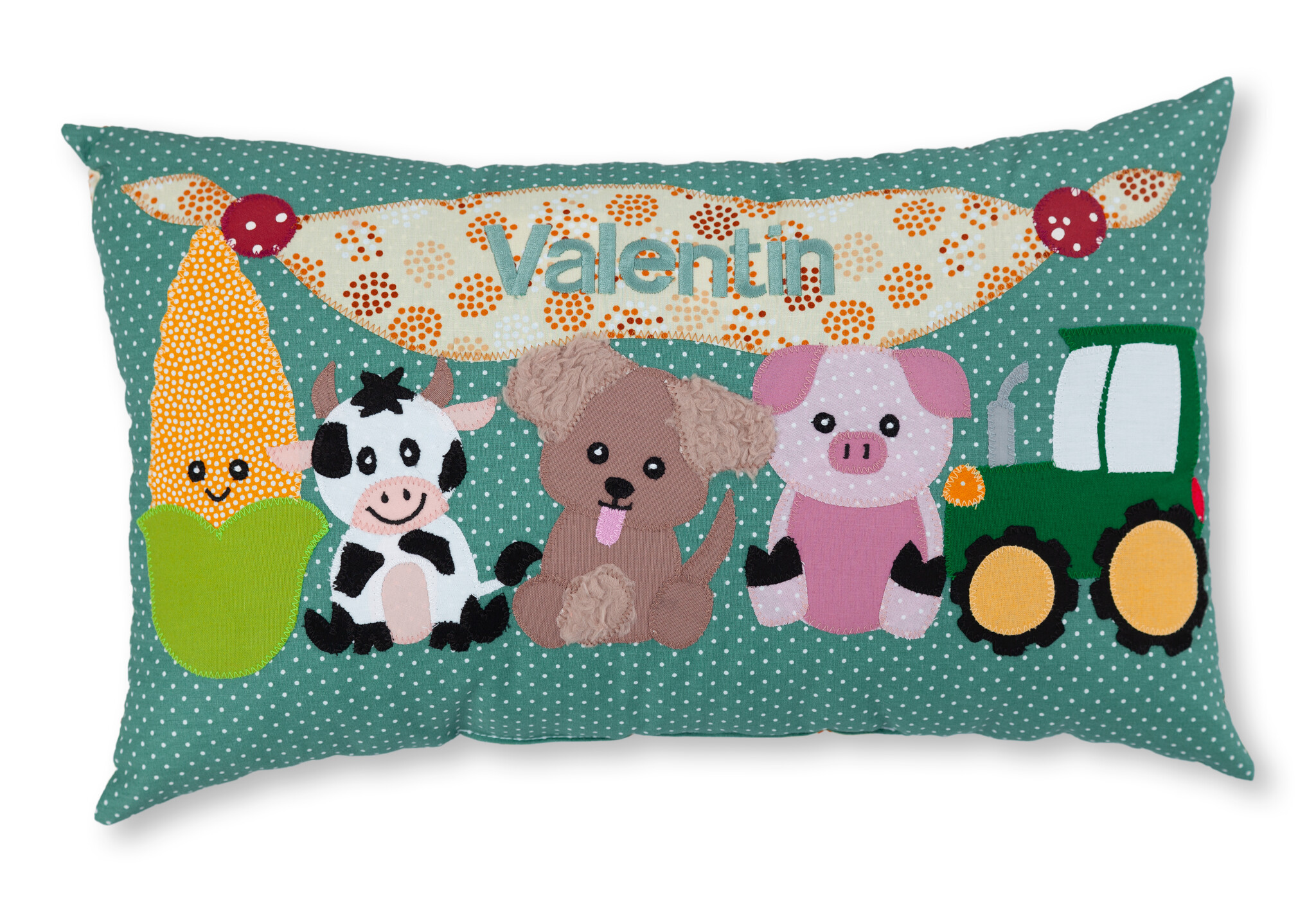 crêpes suzette Namenskissen Bauernhof mit super niedlichen Bauernhof-Freunden : Kuh, Hund und Schwein - einfach zum lieb haben