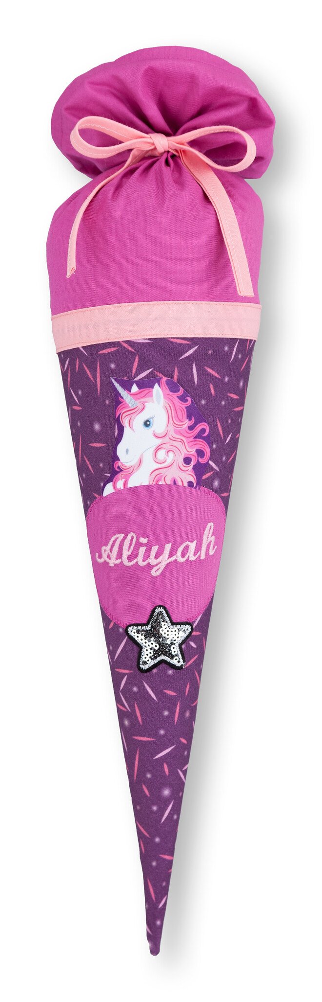 crêpes suzette Geschwisterschultüte passend zu Step by Step Schulranzen Pretty Unicorn Nuala, bestickt mit Wunschnamen – Varianten: mit Motiv und Namensbestickung