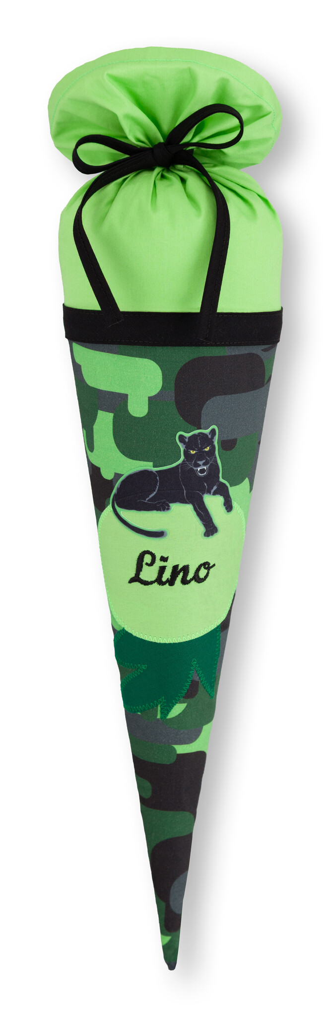 crêpes suzette Geschwisterschultüte passend zu Step by Step Schulranzen Black Cat Chiko, bestickt mit Wunschnamen – Varianten: mit Motiv und Namensbestickung