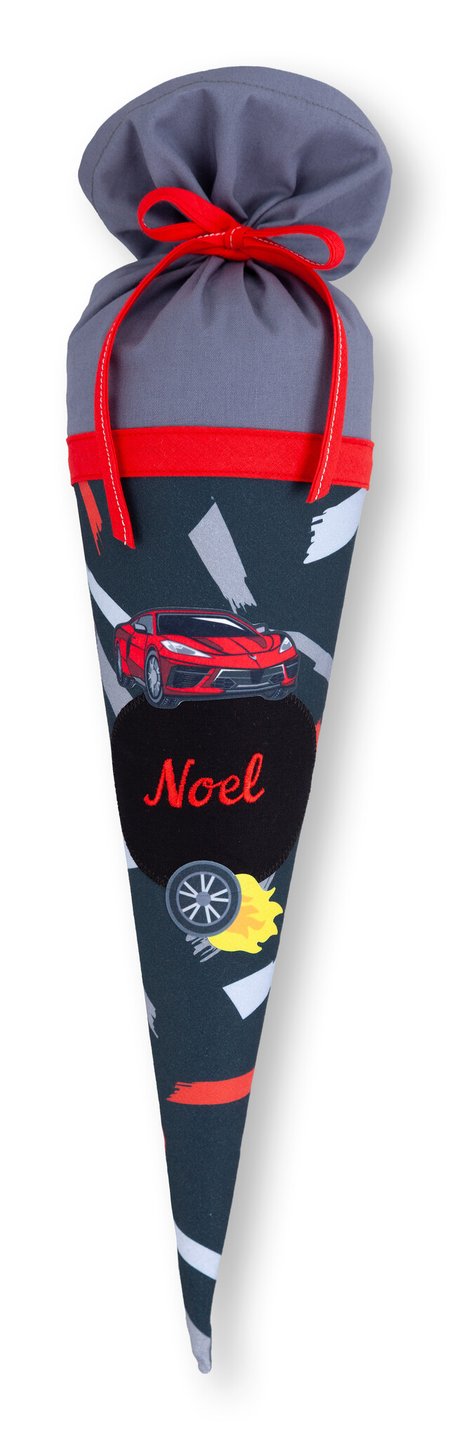 crêpes suzette Geschwisterschultüte passend zu Step by Step Schulranzen Sports Car Mick, bestickt mit Wunschnamen – Varianten: mit Motiv und Namensbestickung