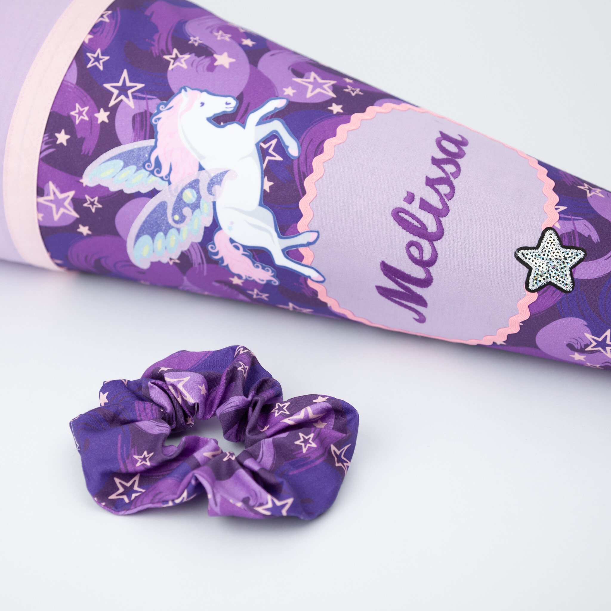 crêpes suzette Scrunchie Haargummi für die passende Frisur zur Einschulung