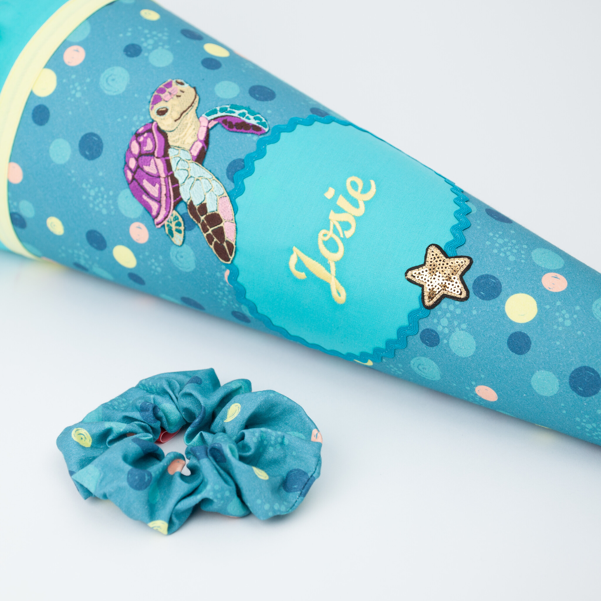 crêpes suzette Scrunchie Haargummi für die passende Frisur zur Einschulung