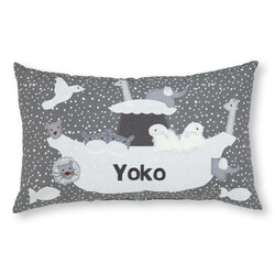 crêpes suzette Namenskissen I Arche Noah I Grau I mit Wunschnamen