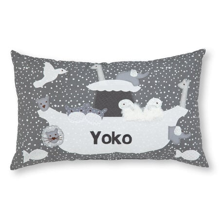 crêpes suzette Namenskissen I Arche Noah I Grau I mit Wunschnamen