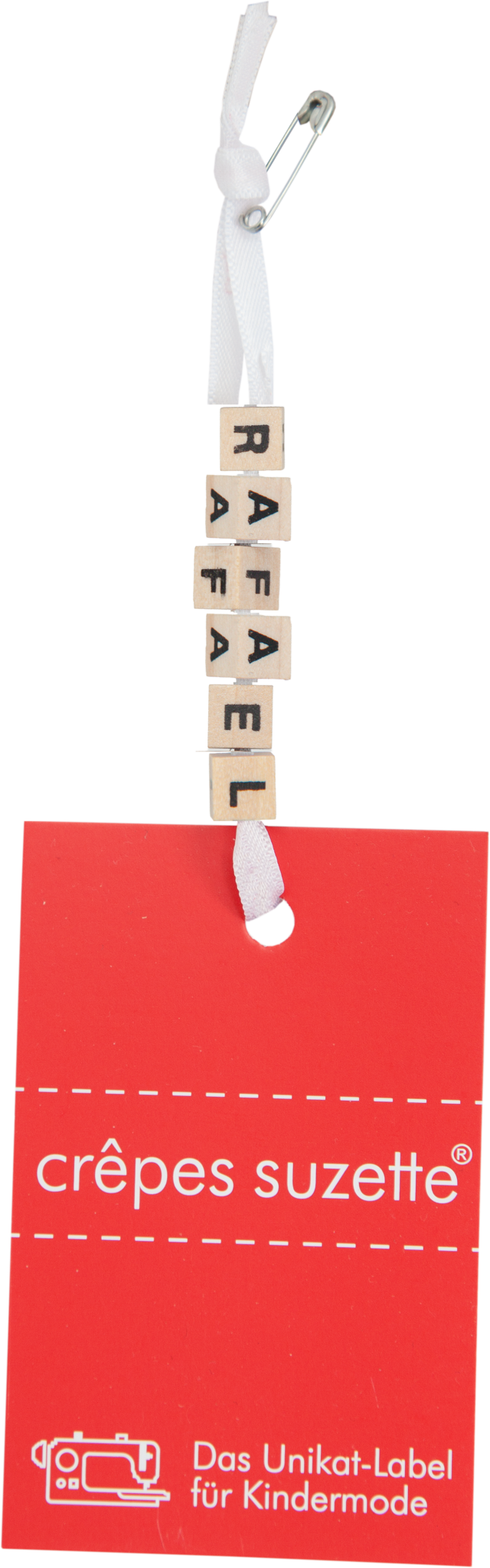 crêpes suzette Personalisiertes Namenskissen in beige kariert mit Elefant, Löwe und Regenbogen I Geschenk zur Geburt, Taufe oder Geburtstag