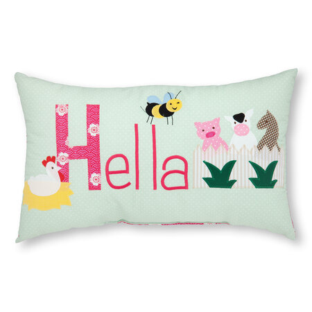 crêpes suzette Namenskissen Biene und tierische Freunde I Mint I mit Wunschnamen