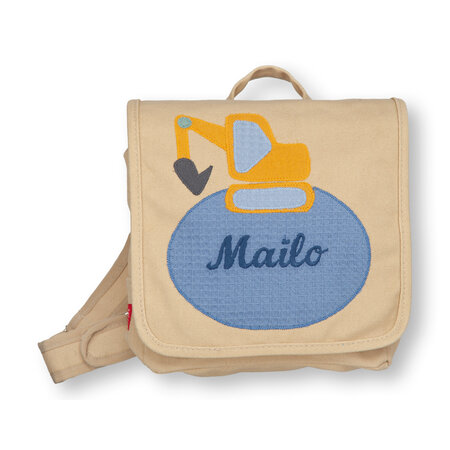 crêpes suzette crêpes suzette Kindergartentasche mit Namen bestickt Motiv: Bagger