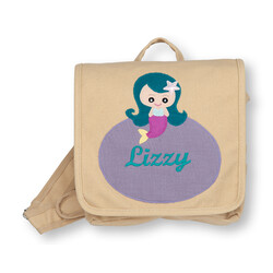 crêpes suzette crêpes suzette Kindergartentasche mit Namen bestickt Motiv: Meerjungfrau