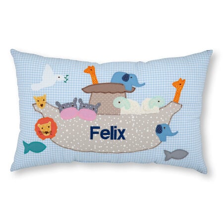 crêpes suzette crêpes suzette Namenskissen Taufgeschenk Arche Noah für Jungs