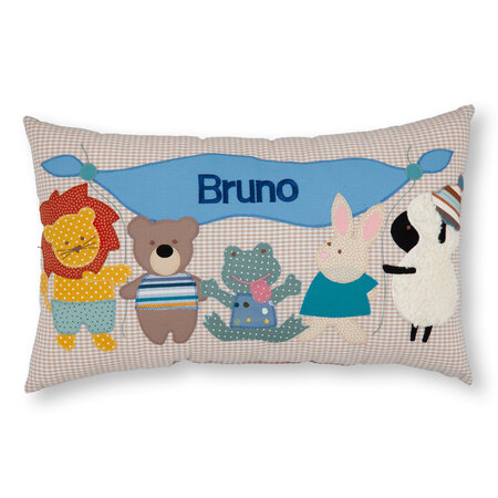 crêpes suzette crêpes suzette Namenskissen als Geschenk zur Geburt Kleine Tierfreunde