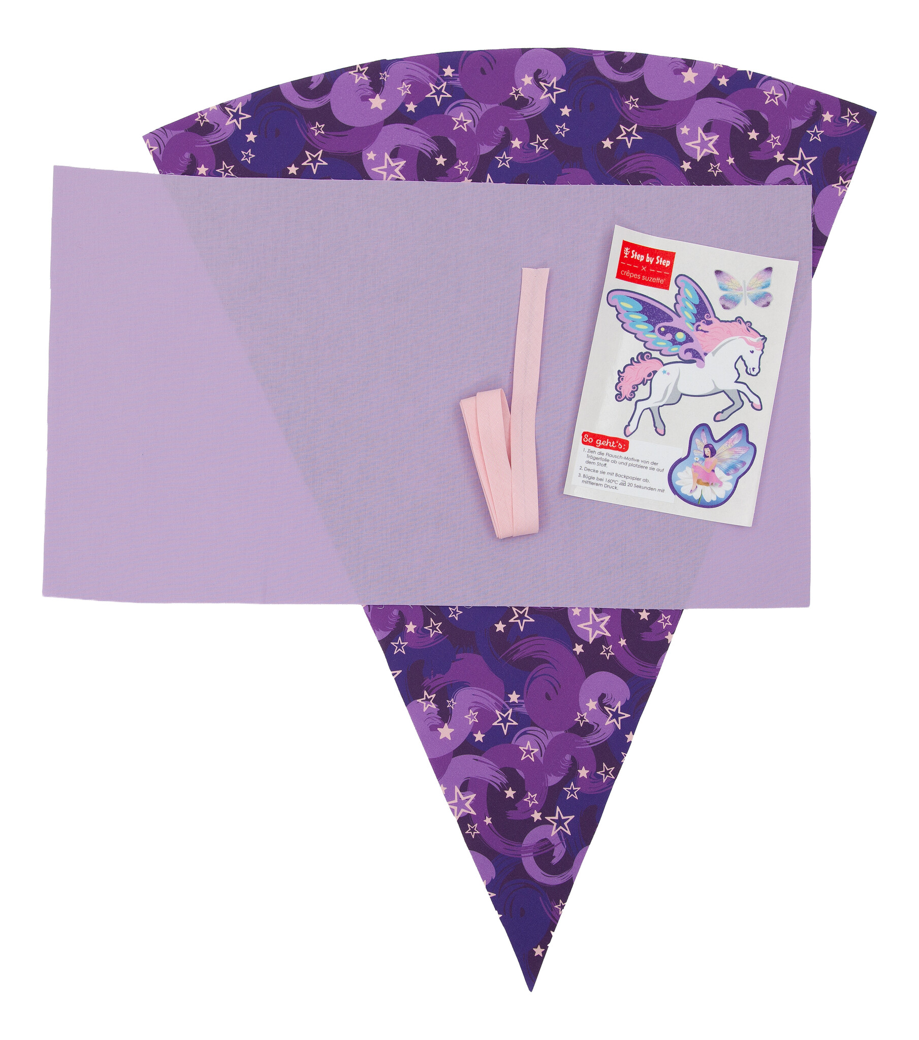 crêpes suzette Nähset für Stoffschultüte Pegasus Liv – Step by Step x crêpes suzette | Schultüte selber nähen – Nähset Pegasus Liv