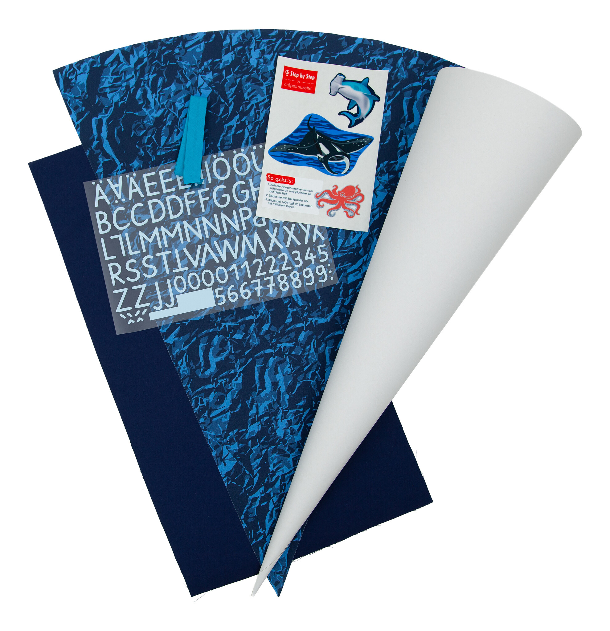 crêpes suzette Nähset für Stoffschultüte Manta Rio – Step by Step x crêpes suzette | Schultüte selber nähen – Nähset Manta Rio