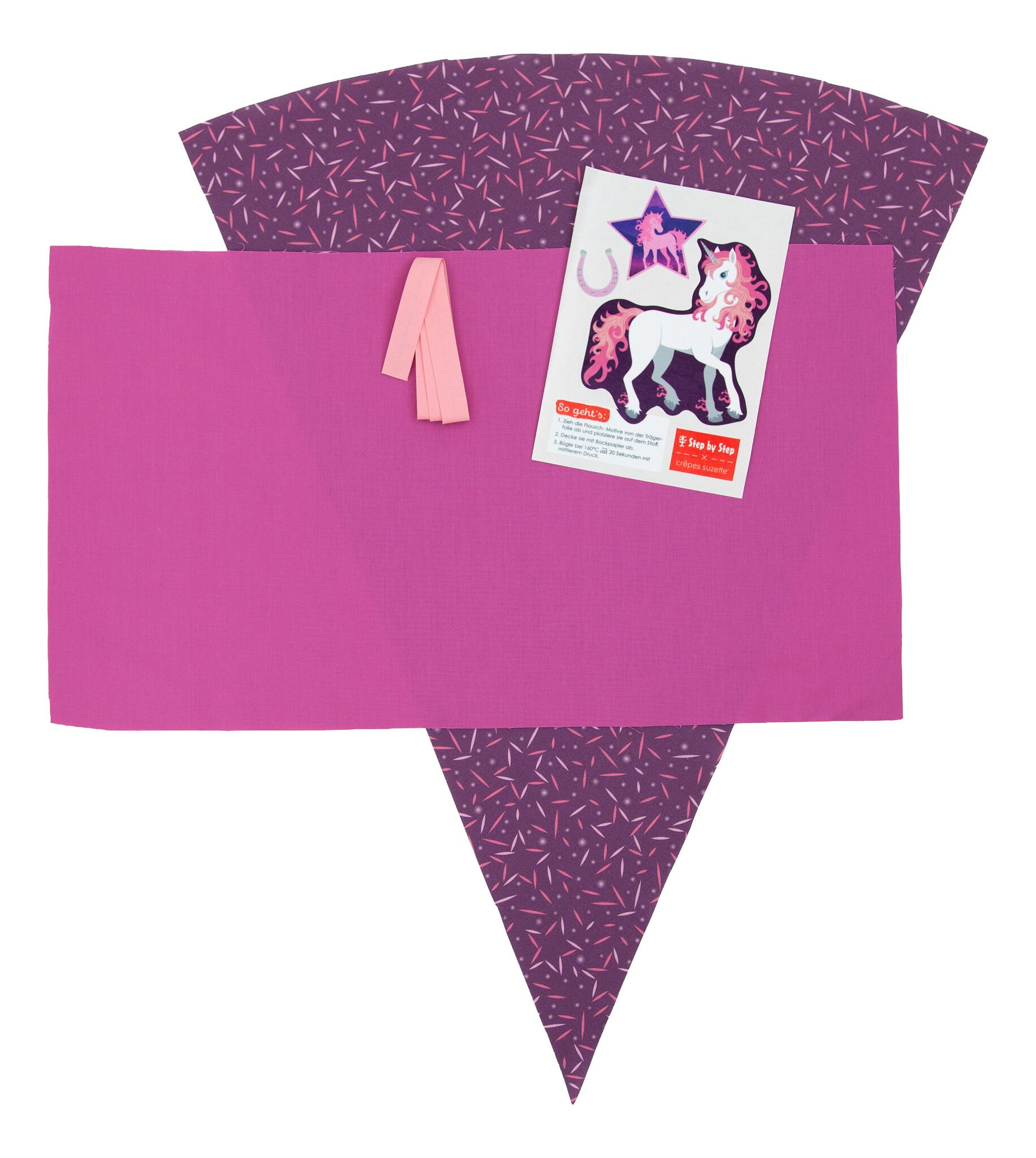 crêpes suzette Nähset für Stoffschultüte Pretty Unicorn Nuala – Step by Step x crêpes suzette | Schultüte selber nähen – Nähset Pretty Unicorn Nuala