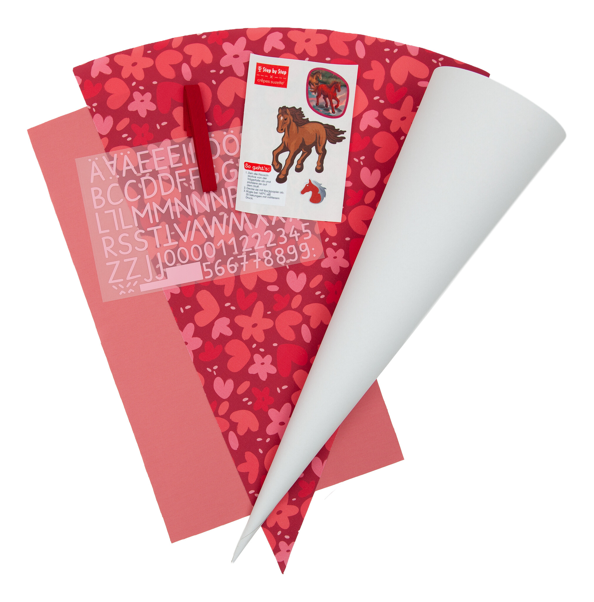 crêpes suzette Nähset für Stoffschultüte Wild Horse Nina – Step by Step x crêpes suzette | Schultüte selber nähen – Nähset Wild Horse Nora