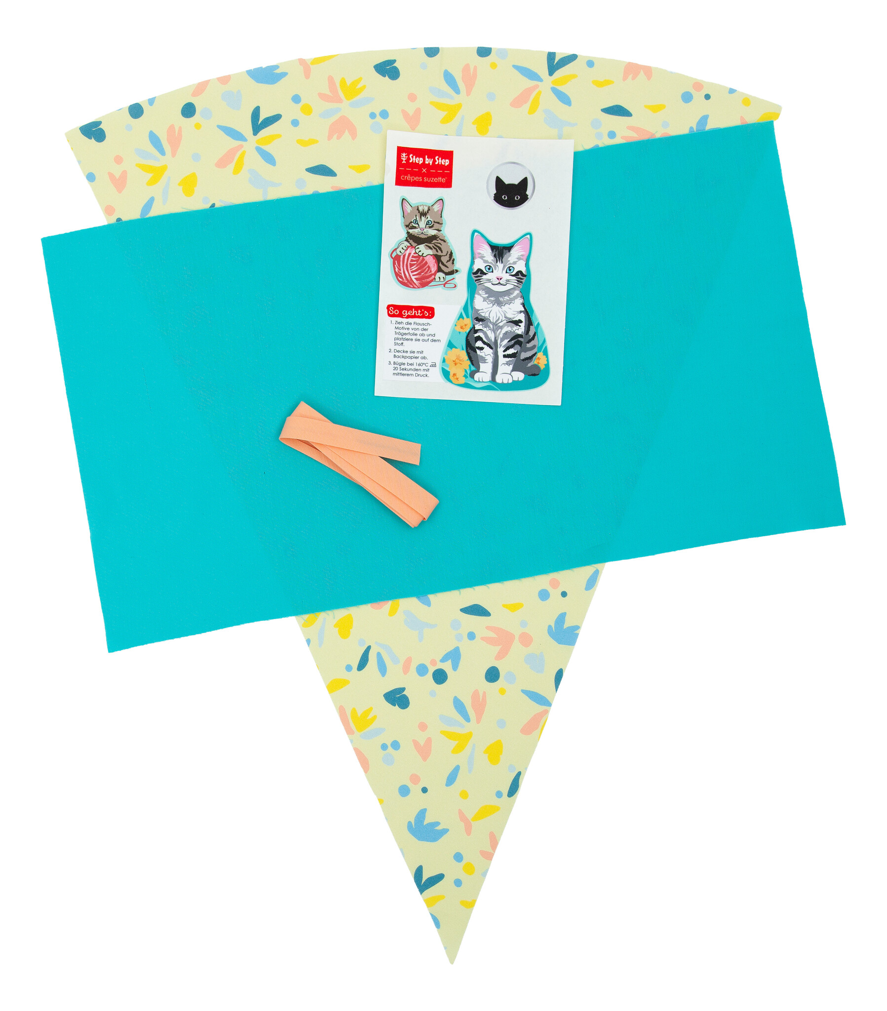 crêpes suzette Nähset für Stoffschultüte Cat Lilly – Step by Step x crêpes suzette | Schultüte selber nähen – Nähset Cat Lilly