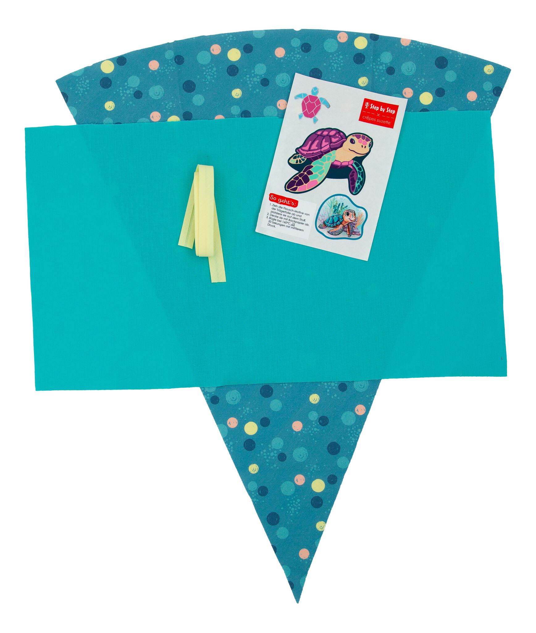 crêpes suzette Nähset für Stoffschultüte Turtle Josie – Step by Step x crêpes suzette | Schultüte selber nähen – Nähset Turtle Josie
