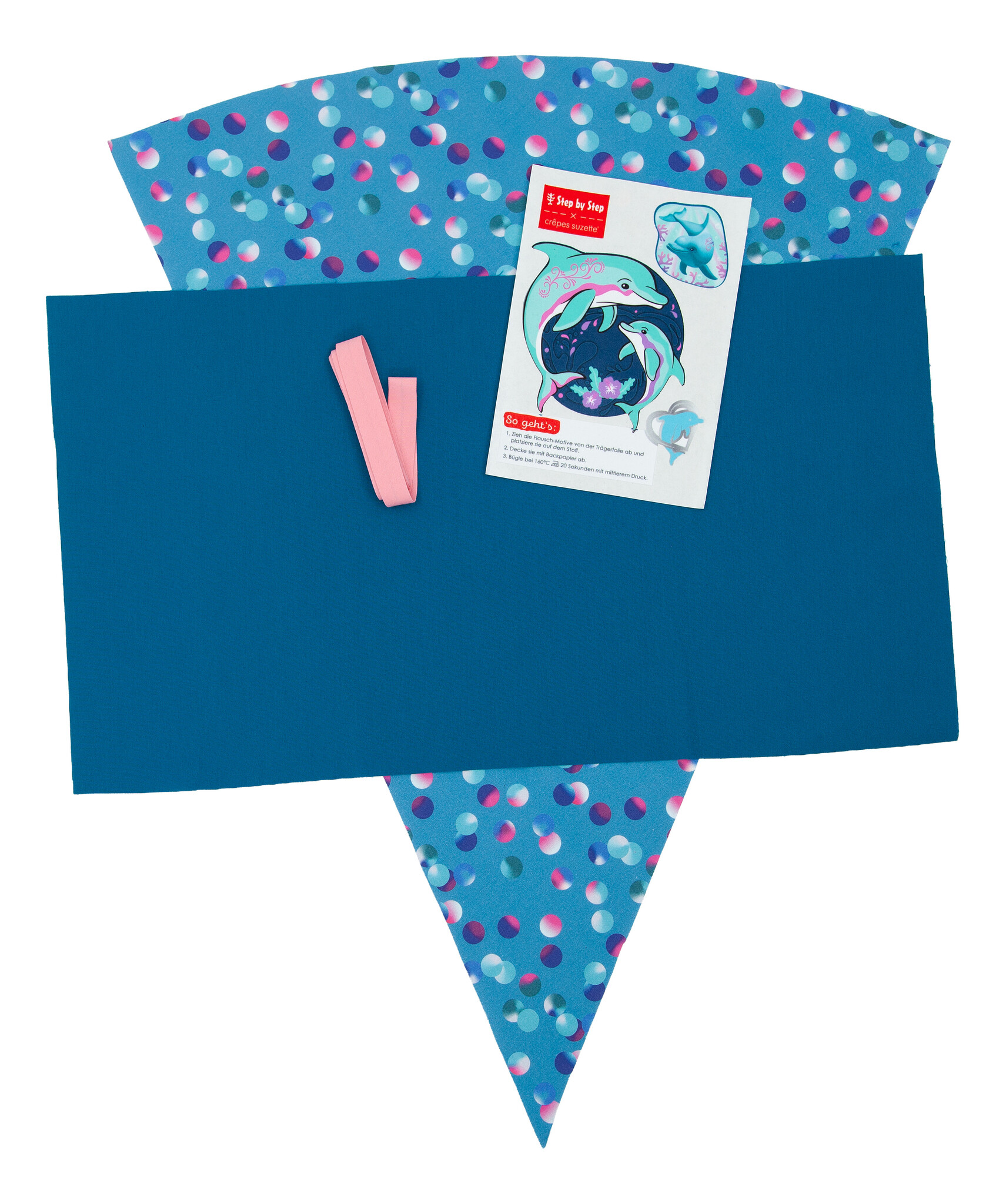 crêpes suzette Nähset für Stoffschultüte Dolphin Finja – Step by Step x crêpes suzette | Schultüte selber nähen – Nähset Dolphin Finja
