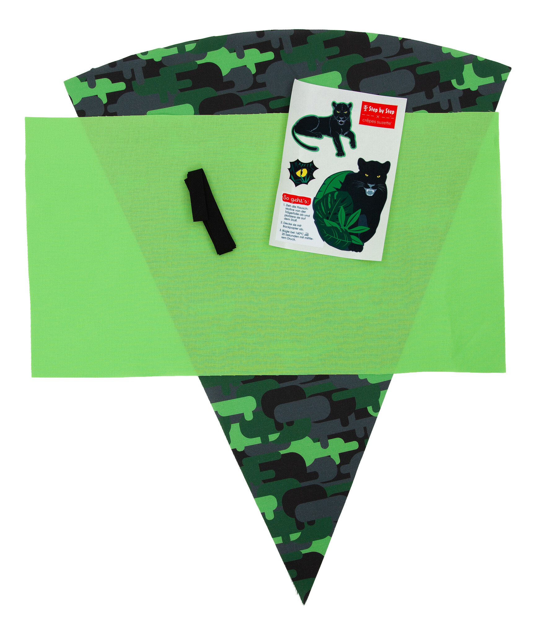 crêpes suzette Nähset für Stoffschultüte Black Cat Chiko 2026 – Step by Step x crêpes suzette | Schultüte selber nähen – Nähset Black Cat Chiko