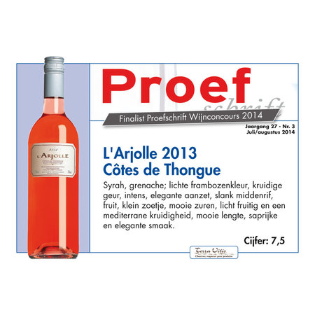 L'Arjolle Côtes de Thongue rosé 2020