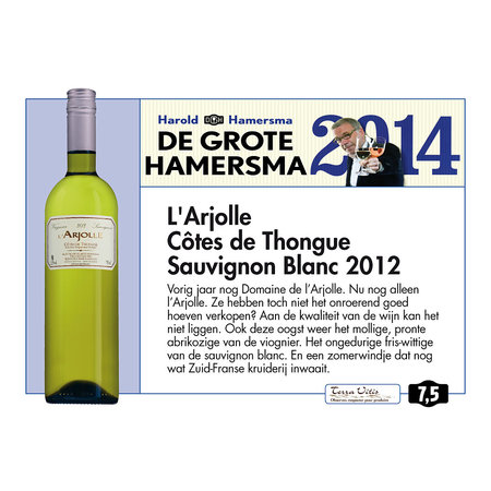 L'Arjolle Côtes de Thongue Blanc 2024