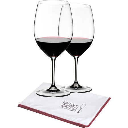 Riedel Vinum Bordeaux + Poliertuch und Karaffe