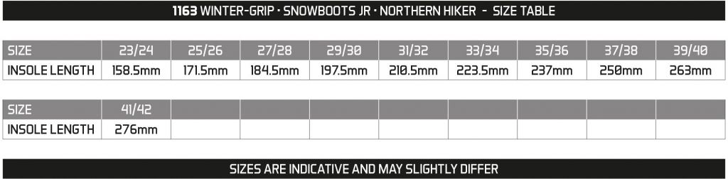 WINTER GRIP SNOWBOOTS JR, NORTHERN HIKER