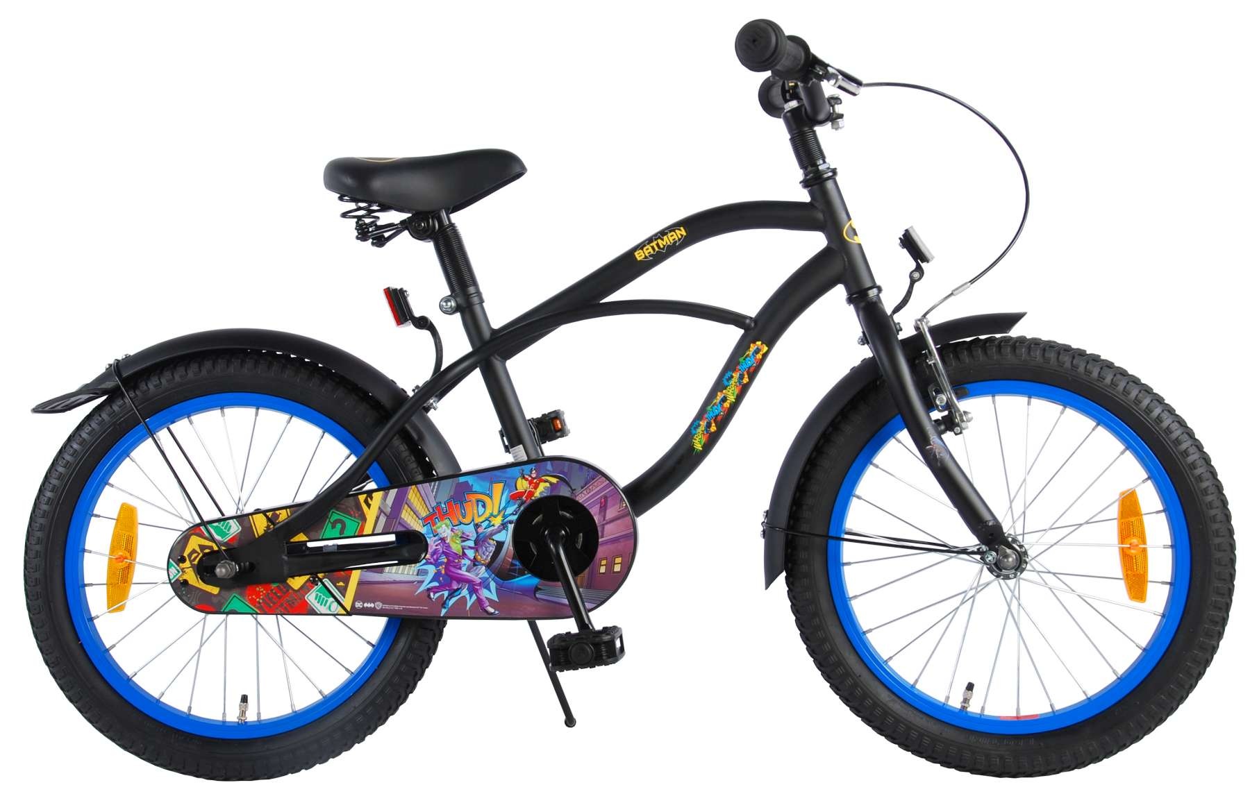 BATMAN KINDERFIETS 18 INCH, ZWART - Wheelz4Kids™