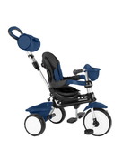 Q-PLAY Q-PLAY COMFORT DRIEWIELER 4 IN 1, DONKERBLAUW