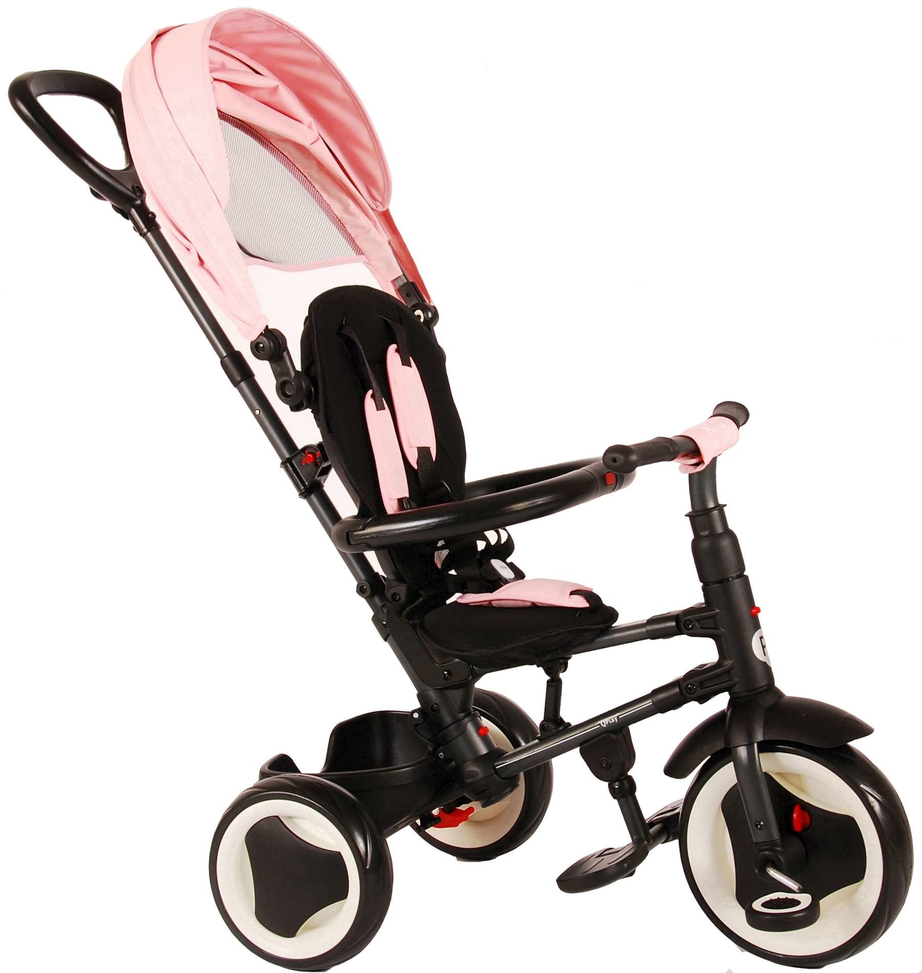 Q-PLAY Q-PLAY RITO DRIEWIELER 3 IN 1 DELUXE, ROZE