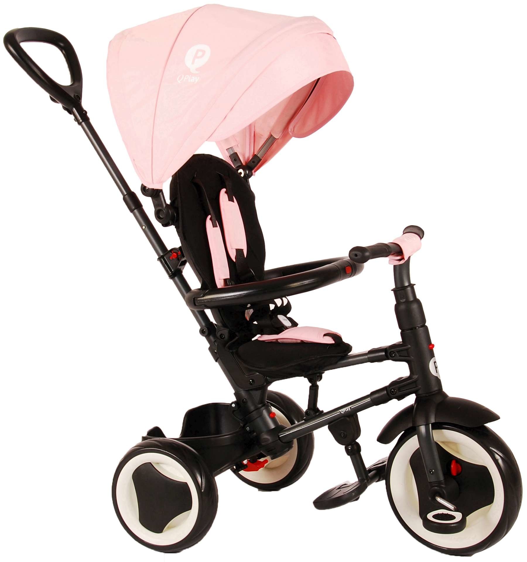 Q-PLAY Q-PLAY RITO DRIEWIELER 3 IN 1 DELUXE, ROZE