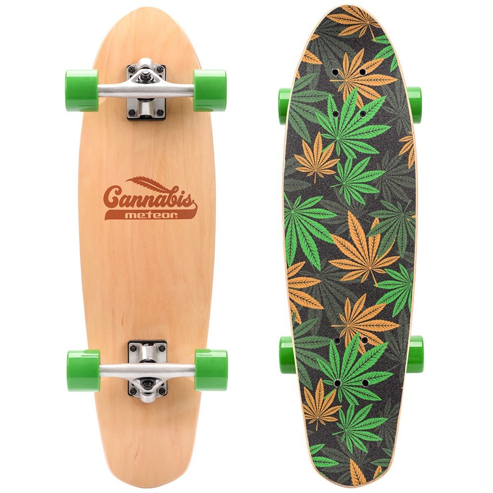 Nieuwe aankomst monster Lot METEOR HOUTEN PENNY BOARD, CANNABIS - Wheelz4Kids™