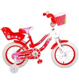 VOLARE VOLARE LOVELY 14 INCH KINDERFIETS, ROOD WIT