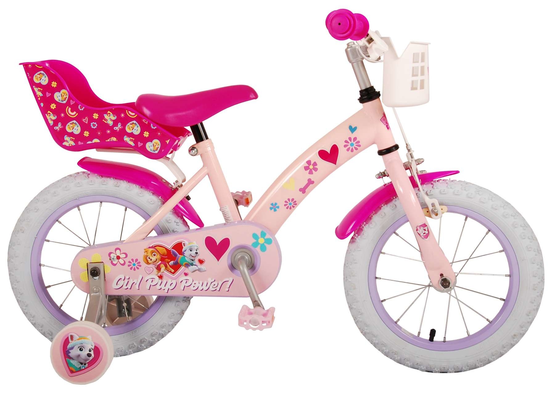 PAW PATROL 14 INCH KINDERFIETS, ROZE - Wheelz4Kids™