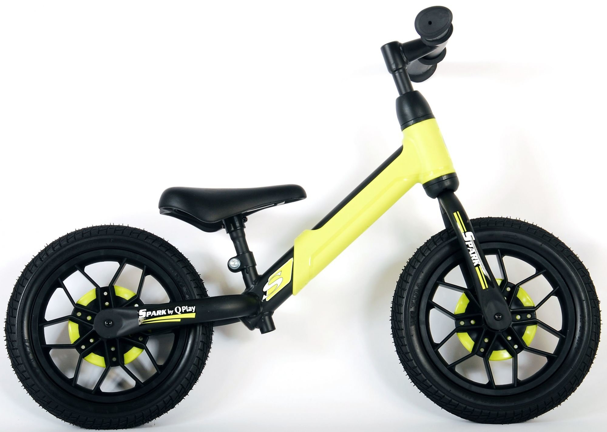 piek Gom ledematen Q-PLAY SPARK 12 INCH LOOPFIETS MET LED VERLICHTING, GROEN - Wheelz4Kids™