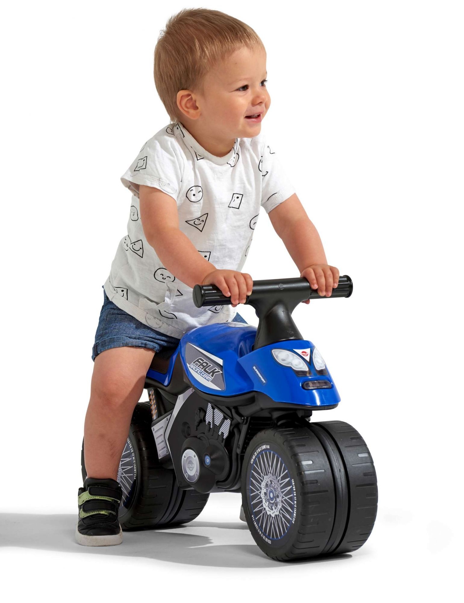 FALK BABY RACING TEAM MOTOR LOOPFIETS, BLAUW - Wheelz4Kids™