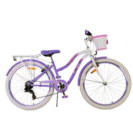 VOLARE VOLARE LOVELY KIDS BIKE - 26 INCH - PURPLE - 7 SPEED